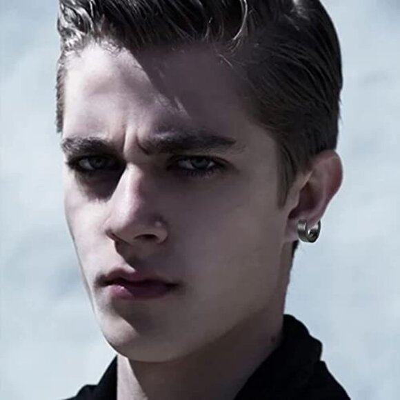 PUNK Goth Stainless Steel Stud Earrings - Picture 6 of 6